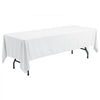 VEVOR Rectangular Tablecloths, 70 x 120 in 6 Pack, White Polyester Covers, for Party Wedding Banquet Festival, Washable, Reusable Table Cloth with Brushed Fabric, Neat Hems, Smooth Drape