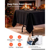 VEVOR Rectangular Tablecloths, 70 x 120 in 6 Pack, Black Polyester Covers, for Party Wedding Banquet Festival, Washable, Reusable Table Cloth with Brushed Fabric, Neat Hems, Smooth Drape