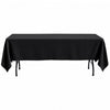 VEVOR Rectangular Tablecloths, 70 x 120 in 6 Pack, Black Polyester Covers, for Party Wedding Banquet Festival, Washable, Reusable Table Cloth with Brushed Fabric, Neat Hems, Smooth Drape