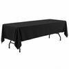 VEVOR Rectangular Tablecloths, 70 x 120 in 6 Pack, Black Polyester Covers, for Party Wedding Banquet Festival, Washable, Reusable Table Cloth with Brushed Fabric, Neat Hems, Smooth Drape