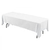 VEVOR Rectangular Tablecloths, 70 x 120 in 10 Pack, White Polyester Covers, for Party Wedding Banquet Festival, Washable, Reusable Table Cloth with Brushed Fabric, Neat Hems, Smooth Drape