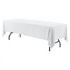 VEVOR Rectangular Tablecloths, 70 x 120 in 10 Pack, White Polyester Covers, for Party Wedding Banquet Festival, Washable, Reusable Table Cloth with Brushed Fabric, Neat Hems, Smooth Drape
