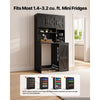VEVOR Coffee Bar Cabinet with Mini Fridge Space, 73"H, Storage & Outlet, for Home, Kitchen, Living Room, Liquor Wine Cabinets, Beverage Station with 4 Doors, Adjustable Shelves, Multi-Tier Storage