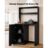 VEVOR Coffee Bar Cabinet with Mini Fridge Space, 69"H, Storage & Outlet, for Home, Kitchen, Living Room, Liquor Wine Cabinets, Beverage Station with Door, 2 Adjustable Shelves, Multi-Tier Storage