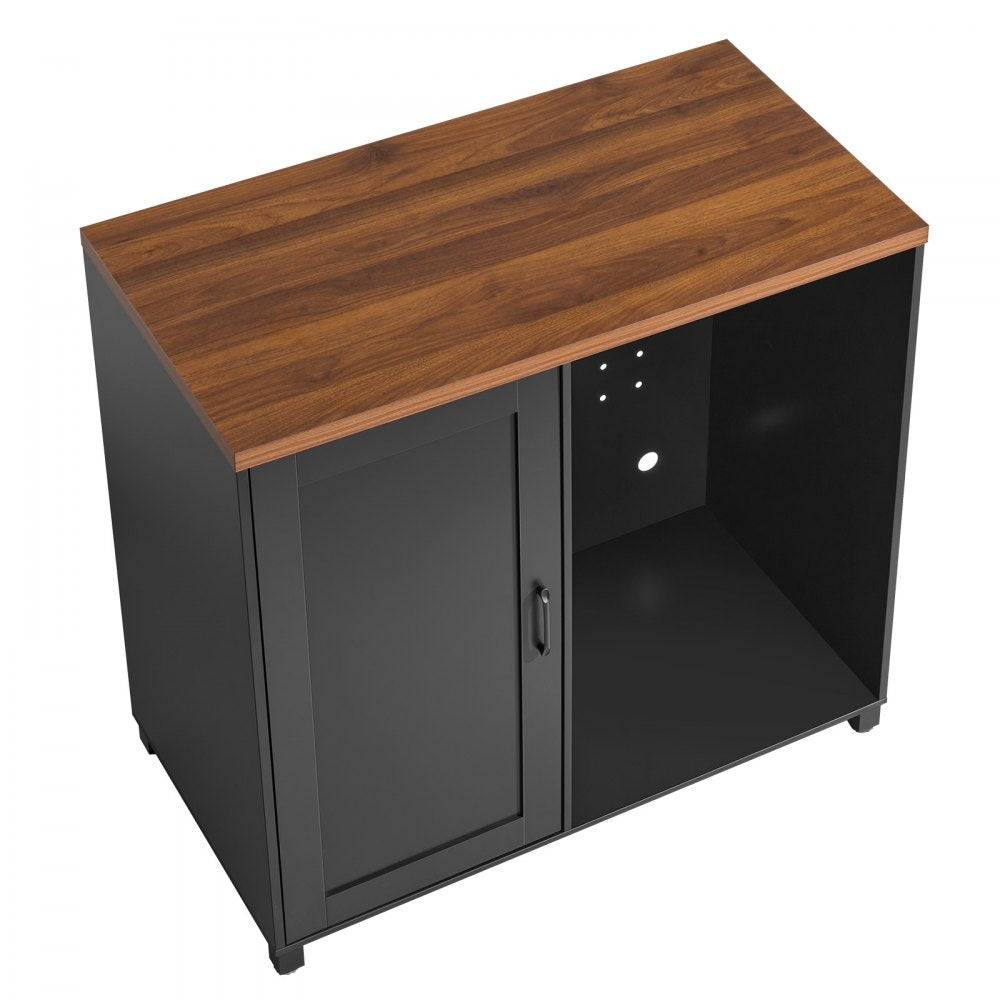VEVOR Coffee Bar Cabinet with Mini Fridge Space, 39"W, Adjustable Shelves, for Home, Kitchen, Living Room, Liquor Wine Cabinets, Beverage Station with Door and Storage, Easy Assembly Fridge Stand