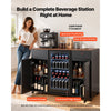 VEVOR Coffee Bar Cabinet with Mini Fridge Space, 53"W, Storage & Outlet, for Home, Kitchen, Living Room, Liquor Wine Beverage Station with 2 Drawers, 2 Doors, Adjustable Shelves, Countertop Storage