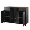 VEVOR Coffee Bar Cabinet with Mini Fridge Space, 53"W, Storage & Outlet, for Home, Kitchen, Living Room, Liquor Wine Beverage Station with 2 Drawers, 2 Doors, Adjustable Shelves, Countertop Storage