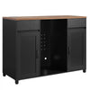 VEVOR Coffee Bar Cabinet with Mini Fridge Space, 53"W, Storage & Outlet, for Home, Kitchen, Living Room, Liquor Wine Beverage Station with 2 Drawers, 2 Doors, Adjustable Shelves, Countertop Storage