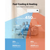 VEVOR Mini Split Air Conditioner, 9000 BTU 230V Fast Cooling & Heating, 19 SEER2 High Efficiency Energy Saving, Quiet Inverter System for 450 Sq.Ft Coverage Area, Easy to Maintain, for Home, Office
