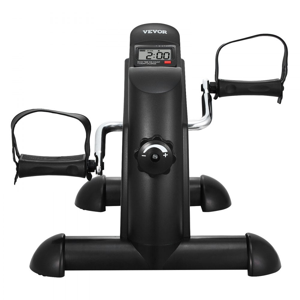 VEVOR Under Desk Bike Pedal Exerciser, Mini Exercise Bike for Arm/Leg Exercise, Multi-level Resistance Pedal Exerciser for Home Office Workout, Cycling Portable Peddler with LCD Display & Non-Slip Mat