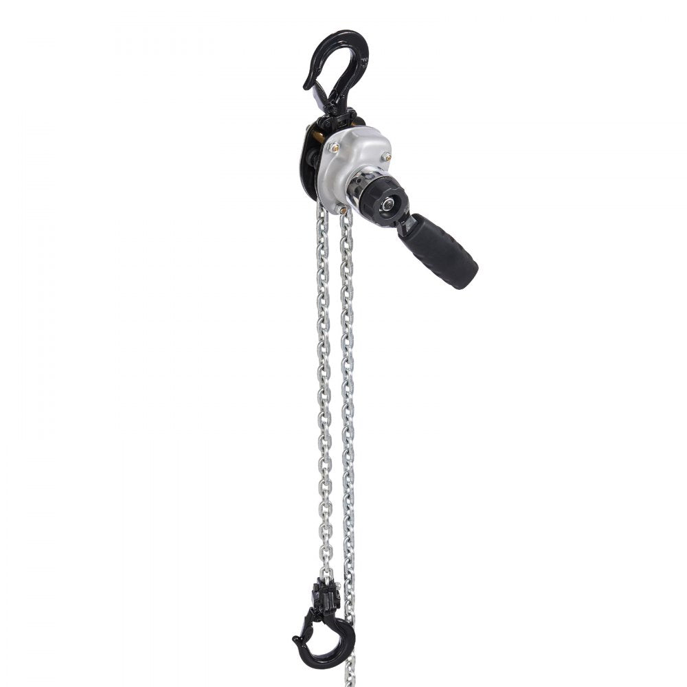 VEVOR Manual Lever Chain Hoist, 1/2T 1100LBS Capacity Heavy Duty Come Along, 20FT Lift G80 Alloy Steel Chain With Dual Pawl Mechanical Brake,360°Rotating Hooks, for Warehouse Construction Garage