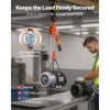 VEVOR Manual Lever Chain Hoist, 3/4T 1650LBS Capacity Heavy Duty Come Along, 10FT Lift G80 Alloy Steel Chain With Dual Pawl Mechanical Brake,360°Rotating Hooks, for Warehouse Construction Garage