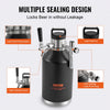 VEVOR Beer Growler Tap System, 128Oz 4L Mini Keg, 304 Stainless Steel Pressurized Beer Growler, Keg Growler with Pressure Display, CO2 Regulator Faucet, Leak-Proof Ring For Draft, Homebrew, Craft Beer