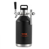 VEVOR Beer Growler Tap System, 128Oz 4L Mini Keg, 304 Stainless Steel Pressurized Beer Growler, Keg Growler with Pressure Display, CO2 Regulator Faucet, Leak-Proof Ring For Draft, Homebrew, Craft Beer