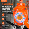 VEVOR Manual Lever Chain Hoist, 1/2 Ton 1100 lbs Capacity 10 FT Come Along, G80 Galvanized Carbon Steel with Weston Double-Pawl Brake, Auto Chain Leading & 360° Rotation Hook, for Garage Factory Dock