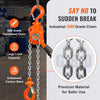 VEVOR Manual Lever Chain Hoist, 1/2 Ton 1100 lbs Capacity 10 FT Come Along, G80 Galvanized Carbon Steel with Weston Double-Pawl Brake, Auto Chain Leading & 360° Rotation Hook, for Garage Factory Dock