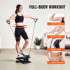 VEVOR Stair Stepper, Mini Stepper for Exercise at Home, Hydraulic Fitness Stepper with Resistance Bands, Full Body Workout Cardio Equipment, Stair Climber with LCD Monitor, 330LBS Load Capacity