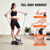 VEVOR Stair Stepper, Mini Stepper for Exercise at Home, Hydraulic Fitness Stepper with Resistance Bands, Full Body Workout Cardio Equipment, Stair Climber with LCD Monitor, 330LBS Load Capacity