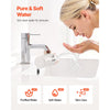 VEVOR Skincare Water Filter, Faucet Mount Water Filters with Micro-nano Bubble for Skin, Sink Tap Purifier, Removes Chlorine with 1 Filter, for Kitchen and Bathroom Faucets, White + Gold