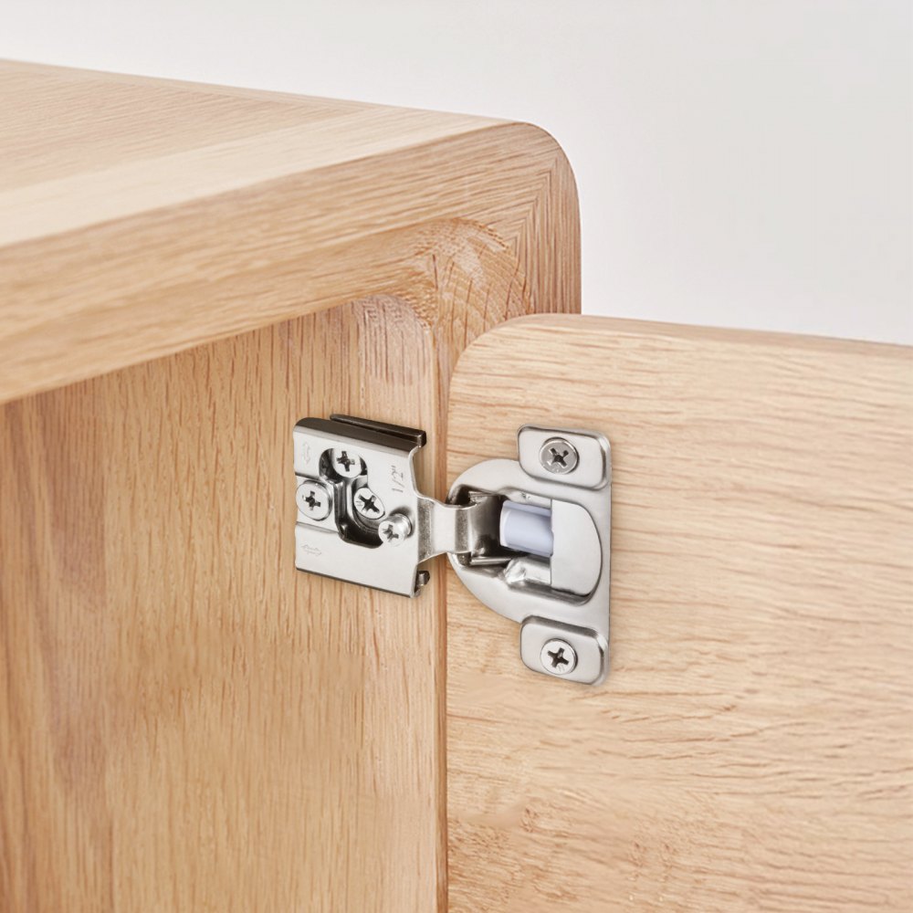VEVOR Cabinet Hinges, 20 Packs Partial Overlay Kitchen Cabinet Door Hinges, 105 Degree Opening Angel Soft Close Concealed Cupboard Hinges for Framed Cabinet Type, with Mounting Screws