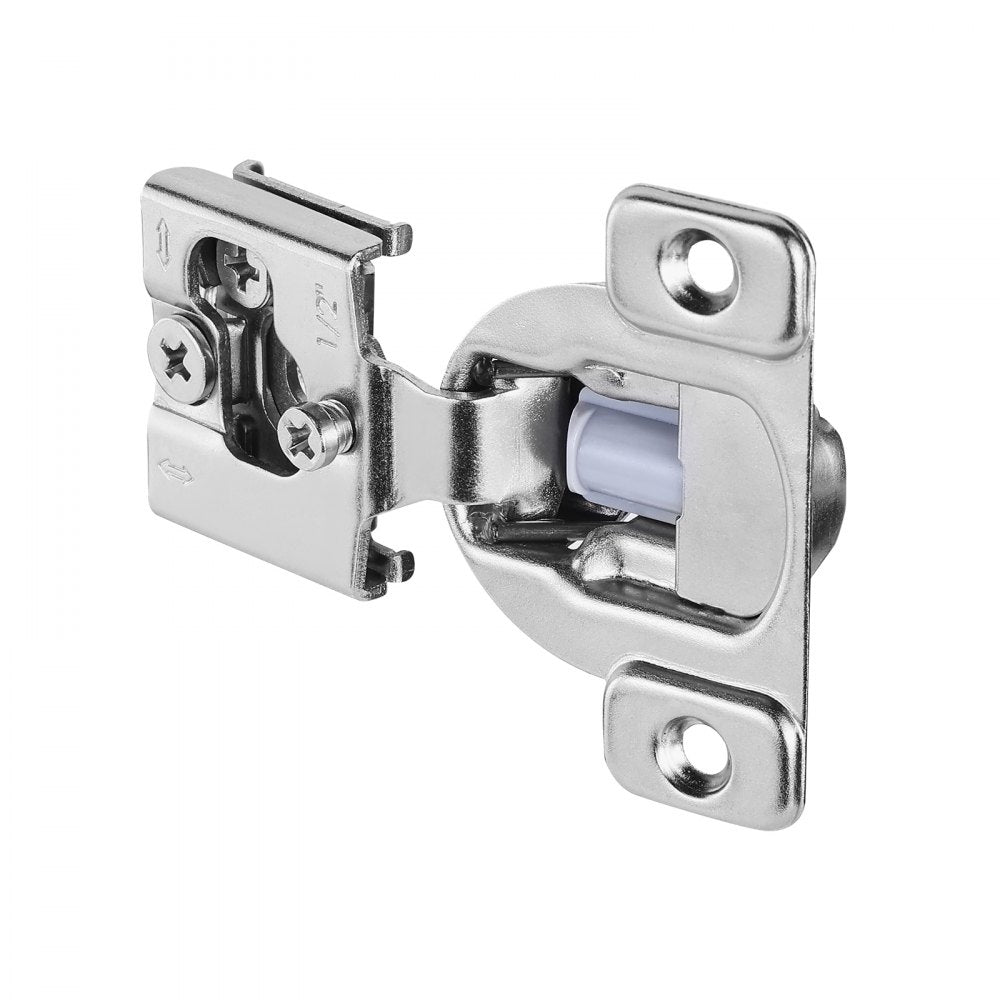 VEVOR Cabinet Hinges, 20 Packs Partial Overlay Kitchen Cabinet Door Hinges, 105 Degree Opening Angel Soft Close Concealed Cupboard Hinges for Framed Cabinet Type, with Mounting Screws