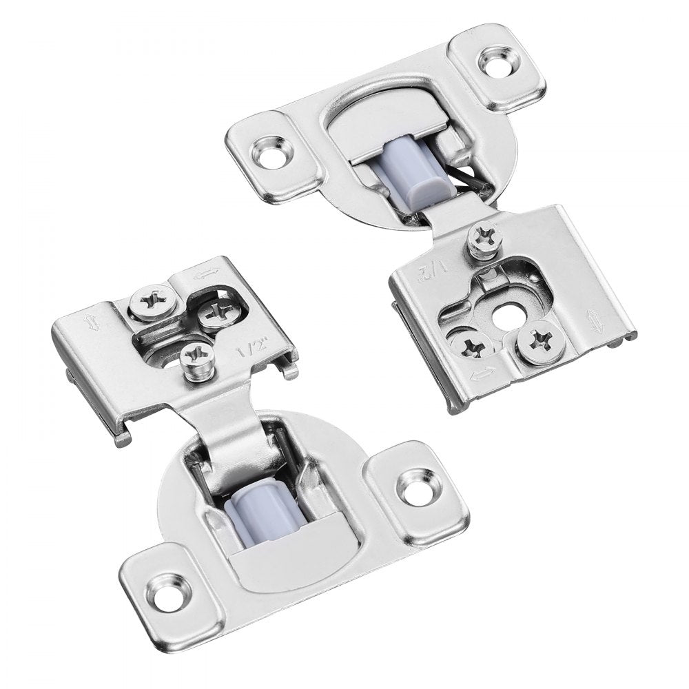 VEVOR Cabinet Hinges, 20 Packs Partial Overlay Kitchen Cabinet Door Hinges, 105 Degree Opening Angel Soft Close Concealed Cupboard Hinges for Framed Cabinet Type, with Mounting Screws