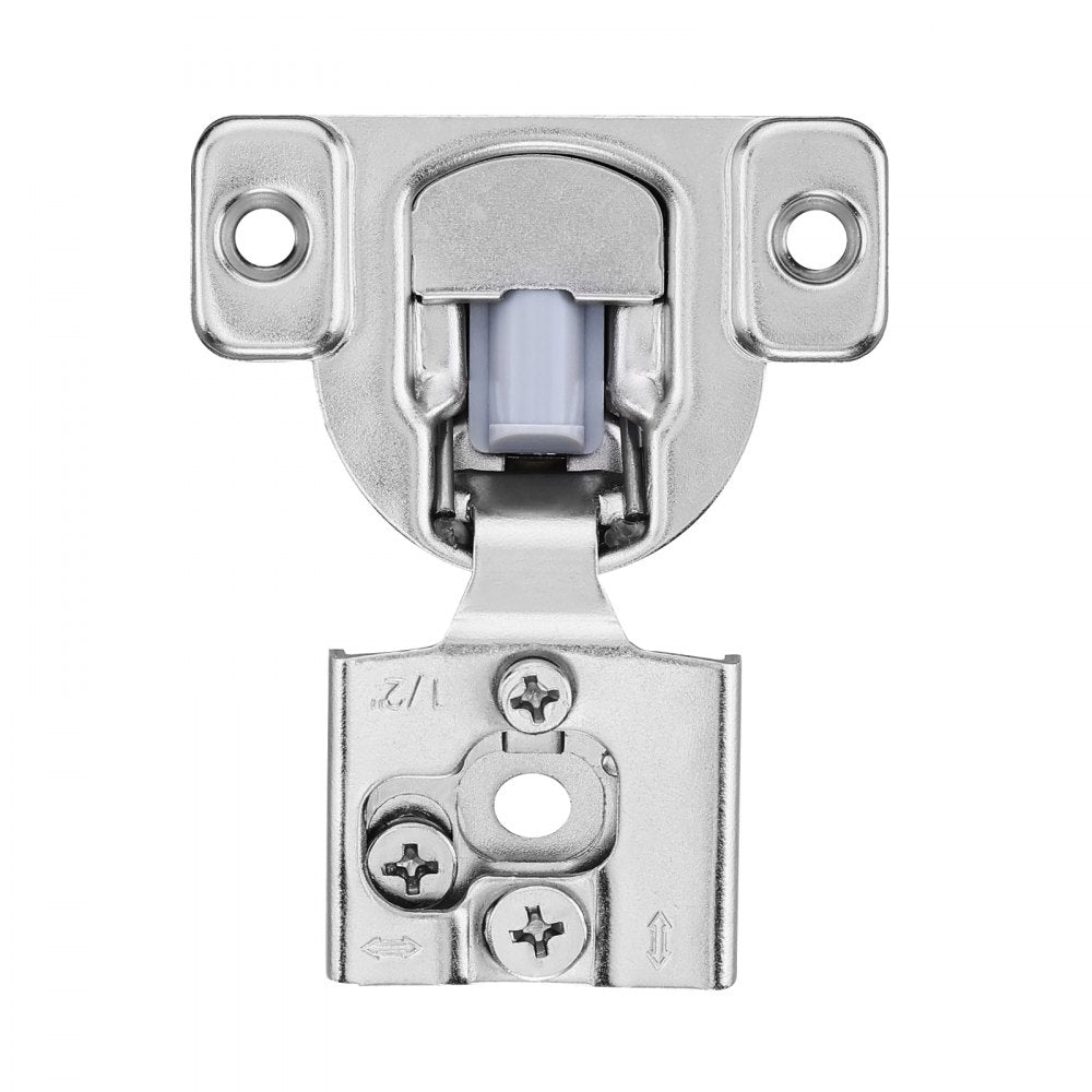 VEVOR Cabinet Hinges, 20 Packs Partial Overlay Kitchen Cabinet Door Hinges, 105 Degree Opening Angel Soft Close Concealed Cupboard Hinges for Framed Cabinet Type, with Mounting Screws