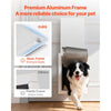 VEVOR Pet Door, Large, with Double Magnetic Flaps and Metal Frame, Strong and Weatherproof Dog Door for Interior and Exterior Doors, Easy to Install, Easy In-and-Out Access for Doggies, White