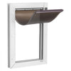 VEVOR Pet Door, Large, with Double Magnetic Flaps and Metal Frame, Strong and Weatherproof Dog Door for Interior and Exterior Doors, Easy to Install, Easy In-and-Out Access for Doggies, White