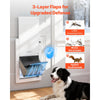 VEVOR Pet Door, Large, with Three Magnetic Flaps and Metal Frame, Strong and Weatherproof Dog Door for Interior and Exterior Doors, Easy to Install, Easy In-and-Out Access for Doggies, White