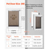 VEVOR Pet Door, Medium, with Double Magnetic Flaps and Metal Frame, Strong and Weatherproof Dog Door for Interior and Exterior Doors, Easy to Install, Easy In-and-Out Access for Doggies, White