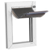 VEVOR Pet Door, Medium, with Three Magnetic Flaps and Metal Frame, Strong and Weatherproof Dog Door for Interior and Exterior Doors, Easy to Install, Easy In-and-Out Access for Doggies, White