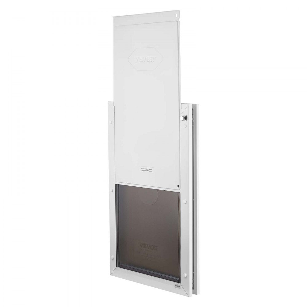 VEVOR Pet Door, X-Large, with Double Magnetic Flaps and Metal Frame, Strong and Weatherproof Dog Door for Interior and Exterior Doors, Easy to Install, Easy In-and-Out Access for Doggies, White