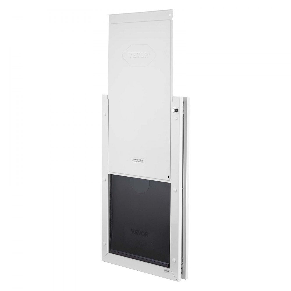 VEVOR Pet Door, X-Large, with Three Magnetic Flaps and Metal Frame, Strong and Weatherproof Dog Door for Interior and Exterior Doors, Easy to Install, Easy In-and-Out Access for Doggies, White
