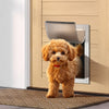 VEVOR Pet Door, 8.27" x 11.93" Aluminum Frame with Lock and Flap System, Weatherproof Doggy Door, Easy to Install in Interior or Exterior Doors, Pet Door Suitable for Cat Doggie Kitties (White-Small)
