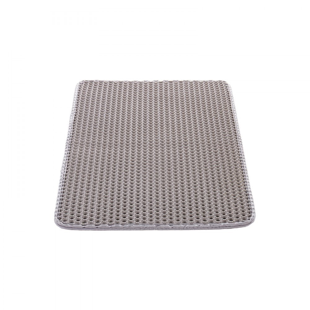 VEVOR Cat Litter Mat, 24 x 15 in, Double-Layer Litter Box Mat, Non-Slip & Urine-Proof Litter-Trapping Mats for Indoor Cats, Honeycomb Design, Soft on Paws, Washable Large Kitty Mats for Floor