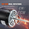 VEVOR 3/4HP Furnace Blower Motor, 208/230V 3.85Amps, 1075RPM 5 Speeds, CW/CCW Rotation, 48 Frame 4.8" Shaft Length, 10μF/450V Capacitor + 11" Hold Hoop
