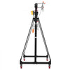 VEVOR Adjustable Gantry Crane, 2200 lbs Capacity, Portable Shop Lift Hoist with 95.7-142.9 in Height Adjustable, Manual Trolley, Electrical Hoist, Sling, Shackles, for Factory Warehouse Auto Repair