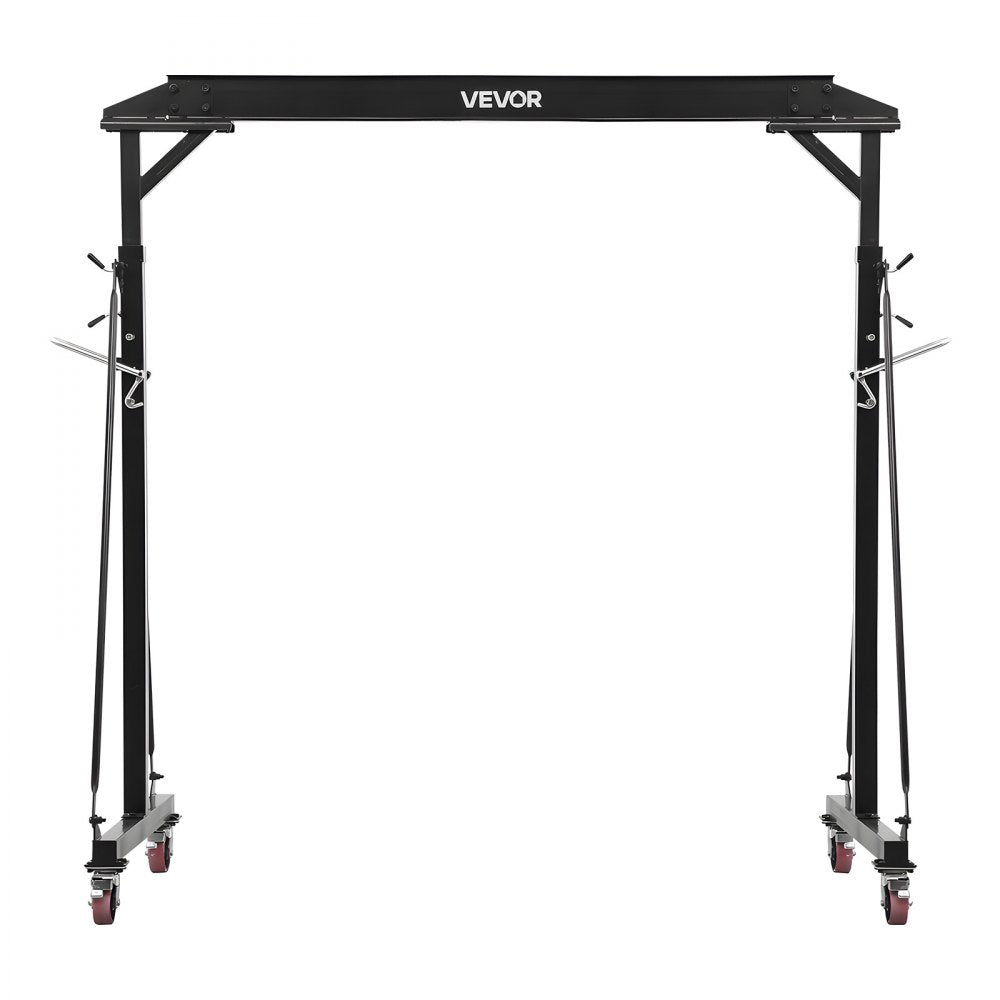 VEVOR Adjustable Gantry Crane, 2200 lbs Capacity, Portable Shop Lift Hoist with 95.7" to 142.9" Height Adjustable, Locking Wheels, Steel Construction, for Factory, Warehouse, Auto Repair, Frame Only