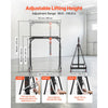 VEVOR Adjustable Gantry Crane, 4400 lbs Capacity, Portable Shop Lift Hoist with 99.6-146.9 in Height Adjustable, Manual Trolley, Hoist, Sling, Shackles, Hooks, for Garage Factory Warehouse Auto Repair
