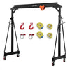 VEVOR Adjustable Gantry Crane, 5000 lbs Capacity, Portable Shop Lift Hoist with 100.4-147.6 in Height Adjustable, Manual Trolley, Locking Wheels, Steel Construction, for Factory Warehouse Auto Repair