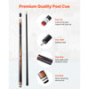VEVOR Pool Cue, 1 Piece Pool Stick, 58 inch & 19 oz Canadian Maple Wood Billiard Pools Cue Stick with Multi-Layer Tip & ABS Connection Ring, Cues Sticks for Professional Pool Table, Bar, Home, Office