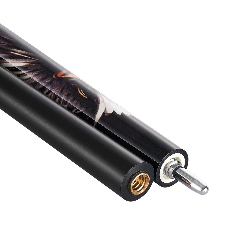 VEVOR Pool Cue, 1 Piece Pool Stick, 58 inch & 19 oz Canadian Maple Wood Billiard Pools Cue Stick with Multi-Layer Tip & ABS Connection Ring, Cues Sticks for Professional Pool Table, Bar, Home, Office