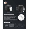 VEVOR Motorcycle Helmet, 3/4 Open Face, Adult Motocross Dirt Bike Helmet with Clear Visor, Comfortable Motorbike Racing Street with Detachable Liner for Men & Women, DOT Approved, (Matte Black, M)