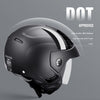 VEVOR Motorcycle Helmet, 3/4-Face, Smart Street ABS & High Density Helmet with Interchangeable Lens, DOT Approved Comfortable Motocross Helmet, Fit for Youth & Adults