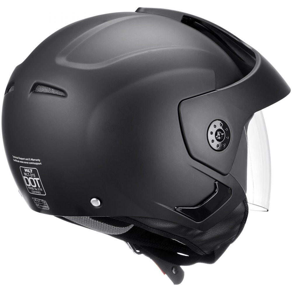 VEVOR Motorcycle Helmet, 3/4-Face, Smart Street ABS & High Density Helmet with Interchangeable Lens, DOT Approved Comfortable Motocross Helmet, Fit for Youth & Adults