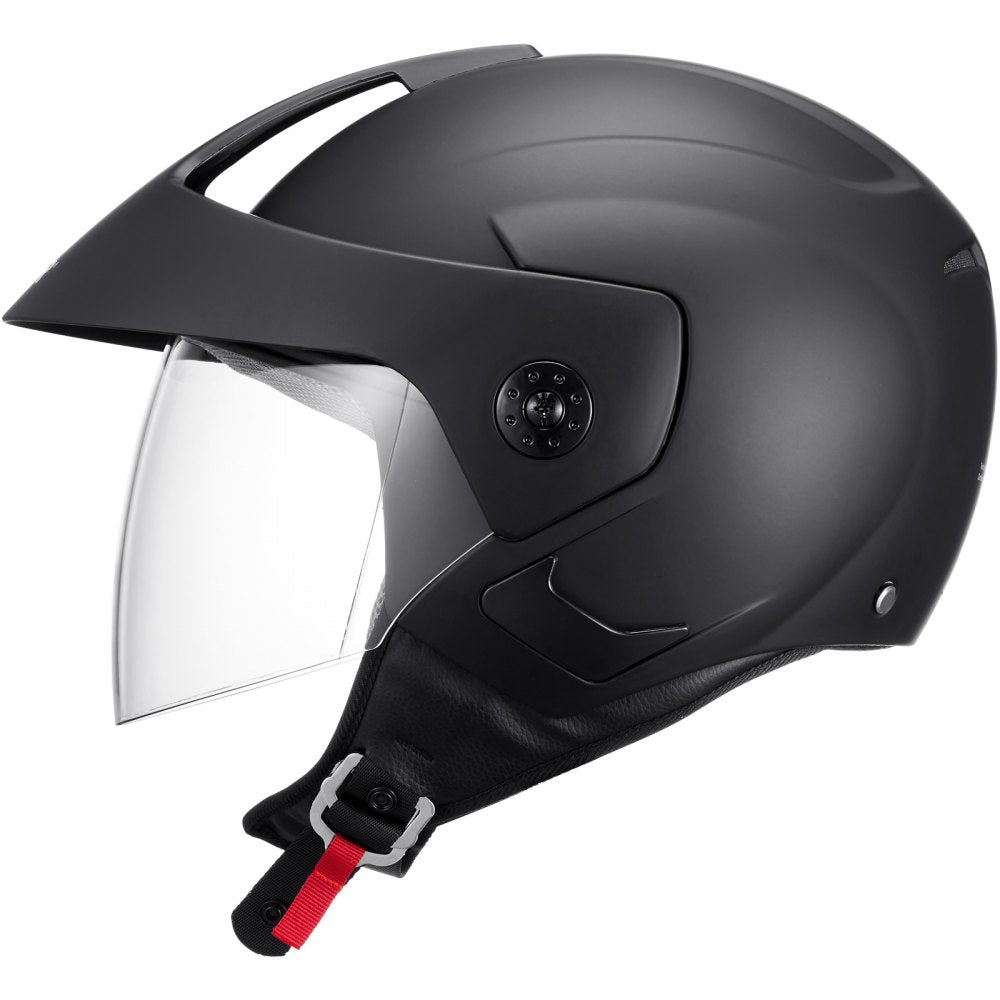 VEVOR Motorcycle Helmet, 3/4-Face, Smart Street ABS & High Density Helmet with Interchangeable Lens, DOT Approved Comfortable Motocross Helmet, Fit for Youth & Adults