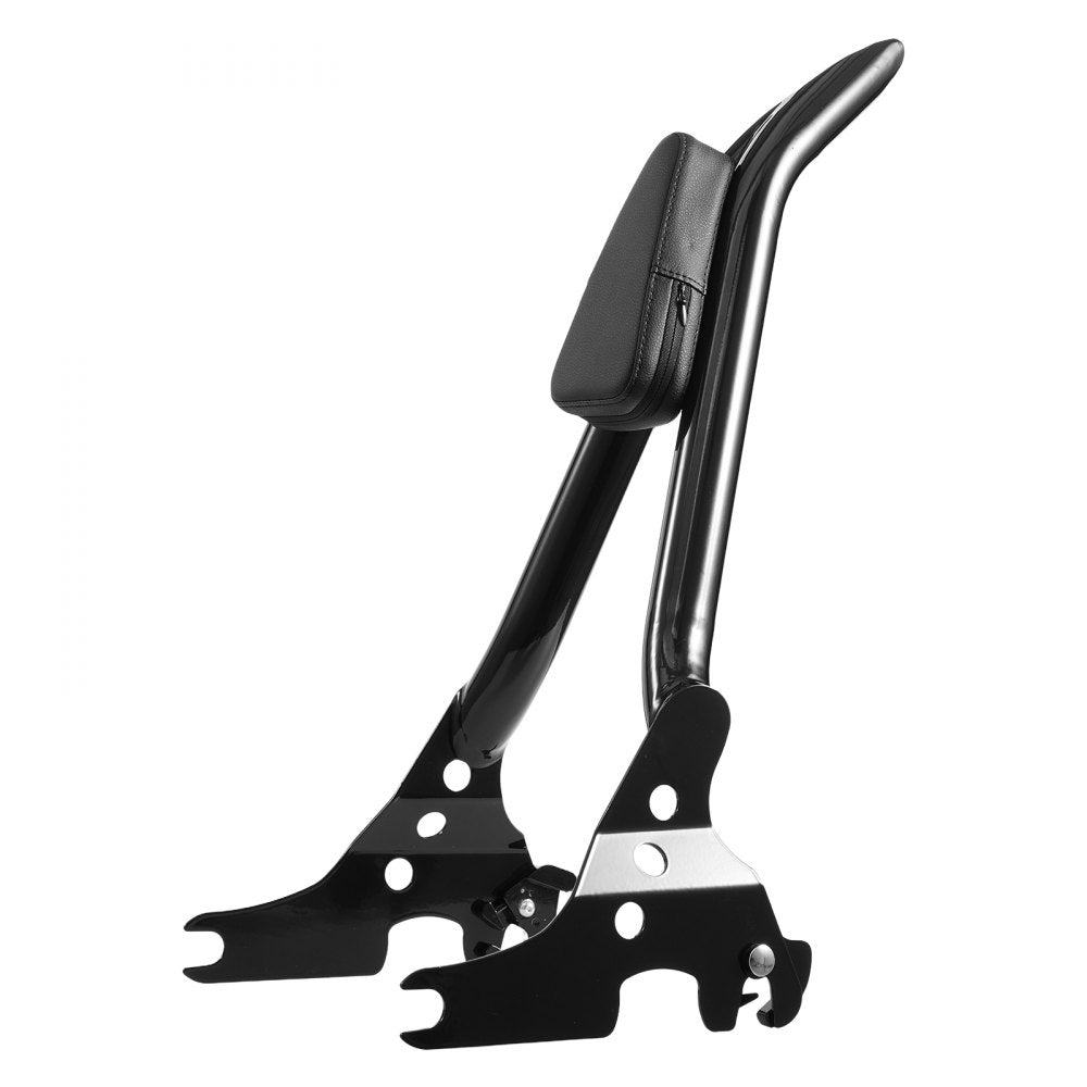 Motorcycle Backrest Sissy Bar, Compatible with Harley-Davidson Touring Models, 27-Inch Height Quick Release Detachable Passenger Backrest, Durable Metal Frame with Leather Rear Pad, Black