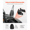 Motorcycle Backrest Sissy Bar, Compatible with Harley-Davidson Dyna Street Glide, Road Glide, and Road King, 29-Inch Height Detachable Passenger Backrest, Black