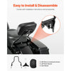 Detachable Motorcycle Passenger Backrest, Compatible with Harley-Davidson Touring, Street Glide, Road Glide, Road King, 16-Inch Height, Black